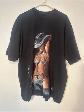 Beyoncé Renaissance World Tour Black Shirt Cowgirl Size XL